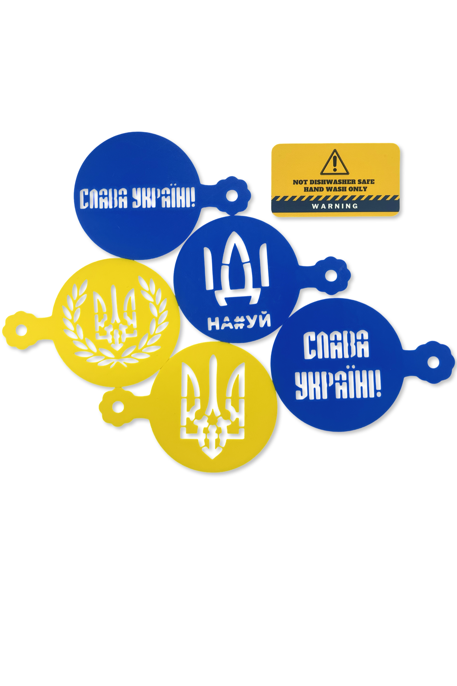 Set of 5 Stencils "Support Ukraine"