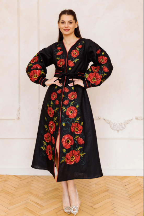 ukraine embroidered dress Ukrainian Embroidered Dress & Shirt Set for Women's Wedding Clothes