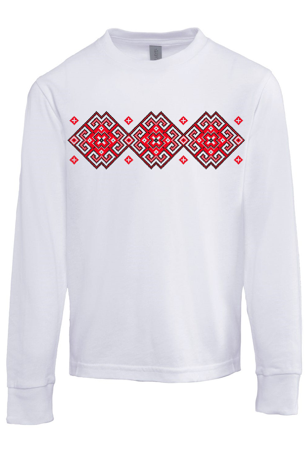 Youth long sleeve shirt "Vortex" red
