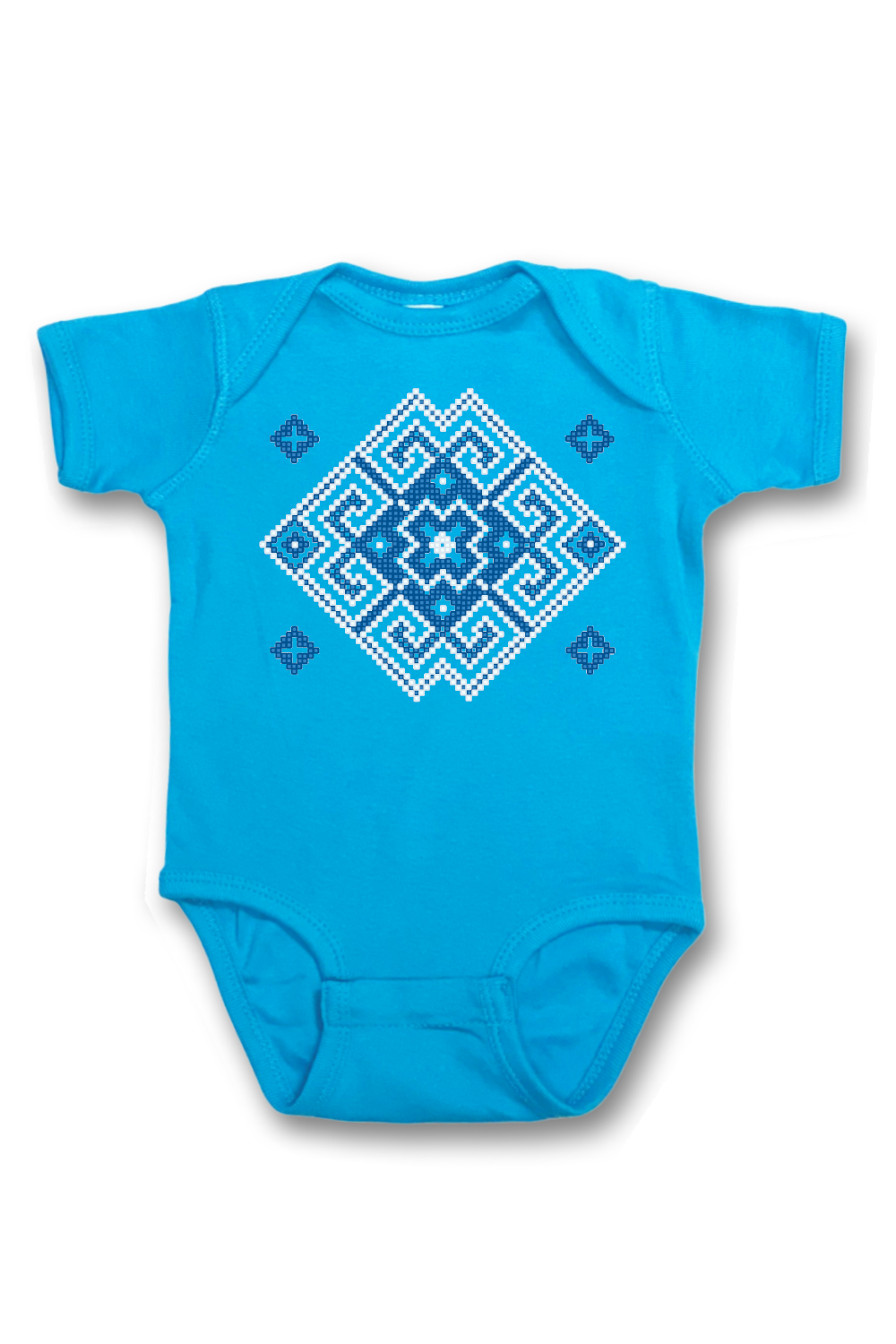 Infant onesie "Vortex" blue