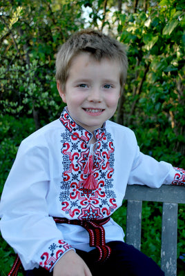 Boys' Vyshyvanka with red embroidery