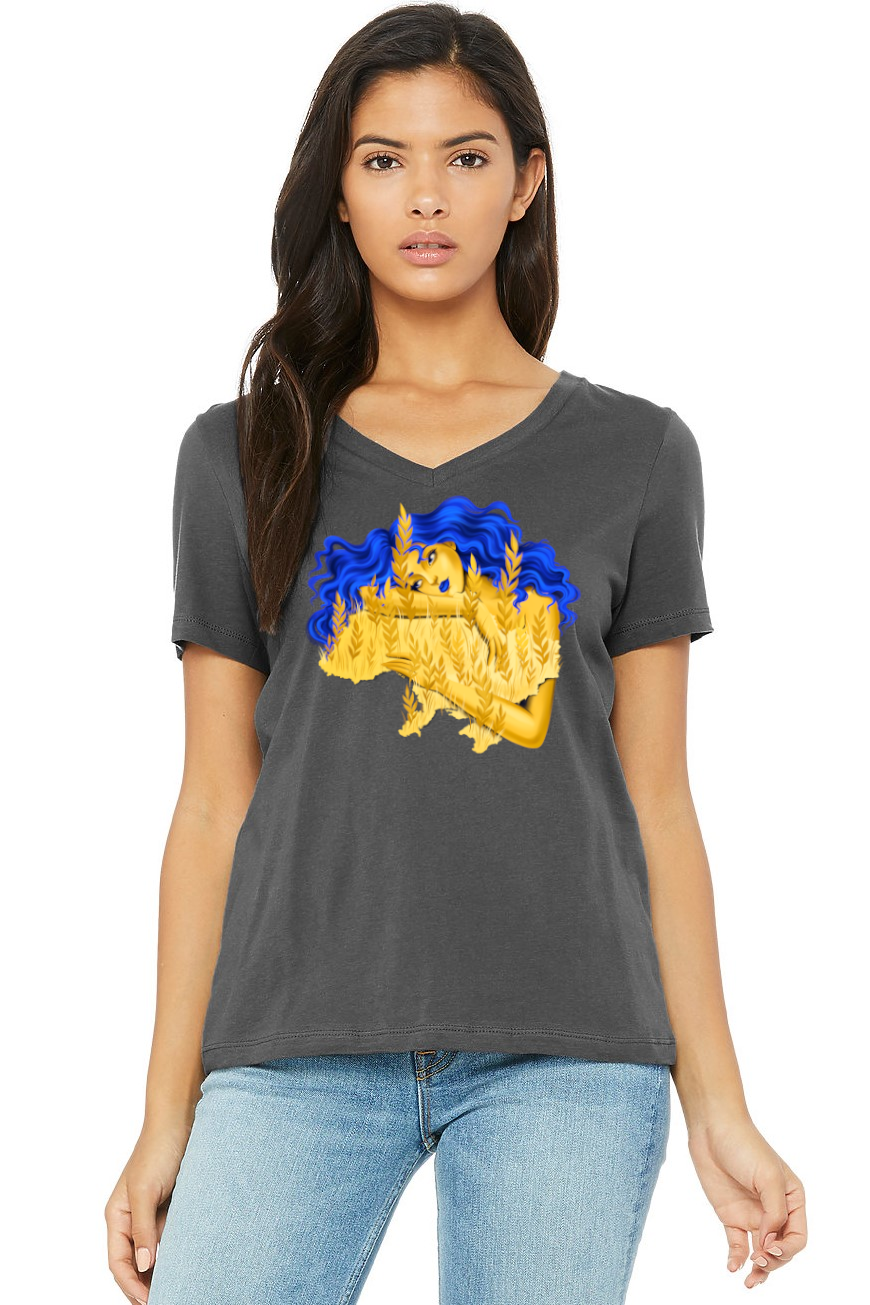 Female fit v-neck t-shirt "Berehynia"