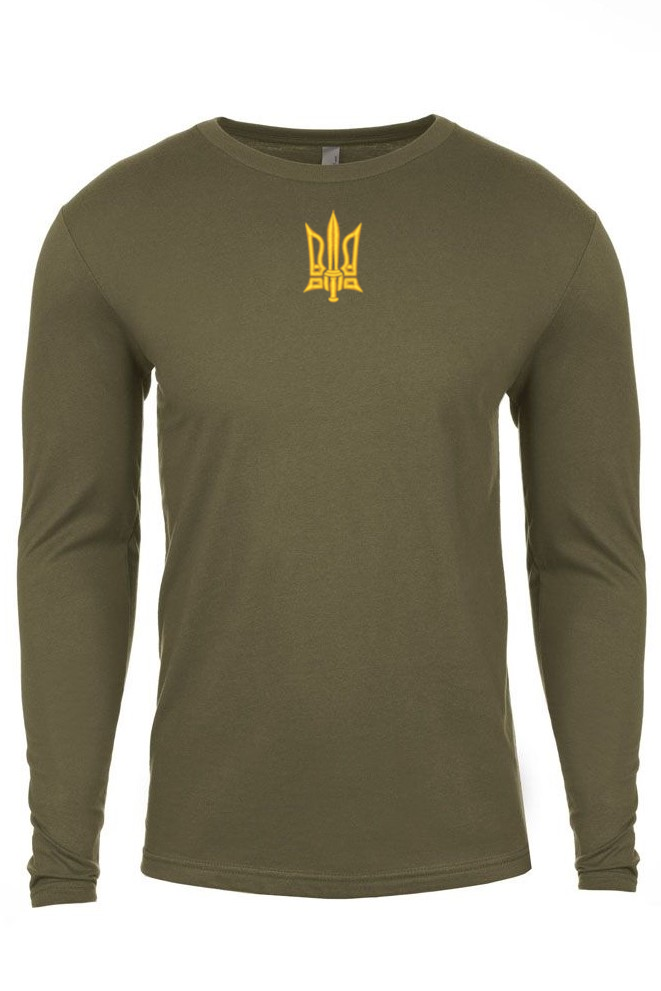Adult long sleeve embroidered shirt "Combat Tryzub"