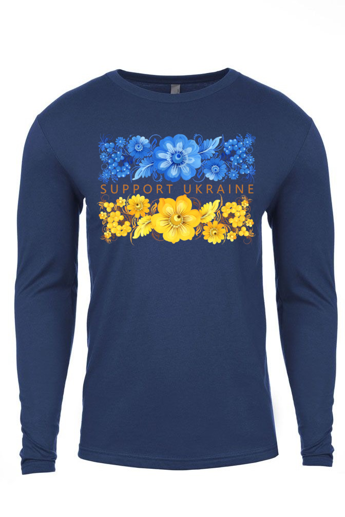 Adult long sleeve shirt "Support Ukraine"