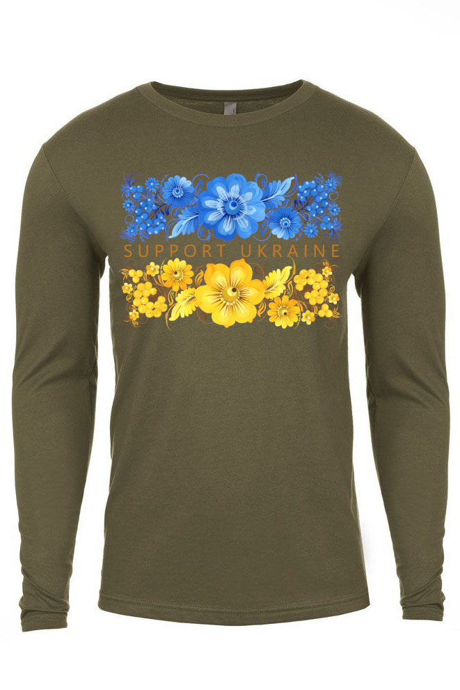 Adult long sleeve shirt "Support Ukraine"