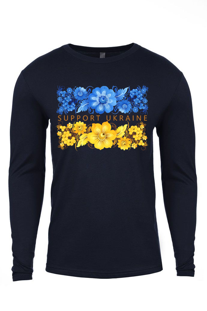 Adult long sleeve shirt "Support Ukraine"