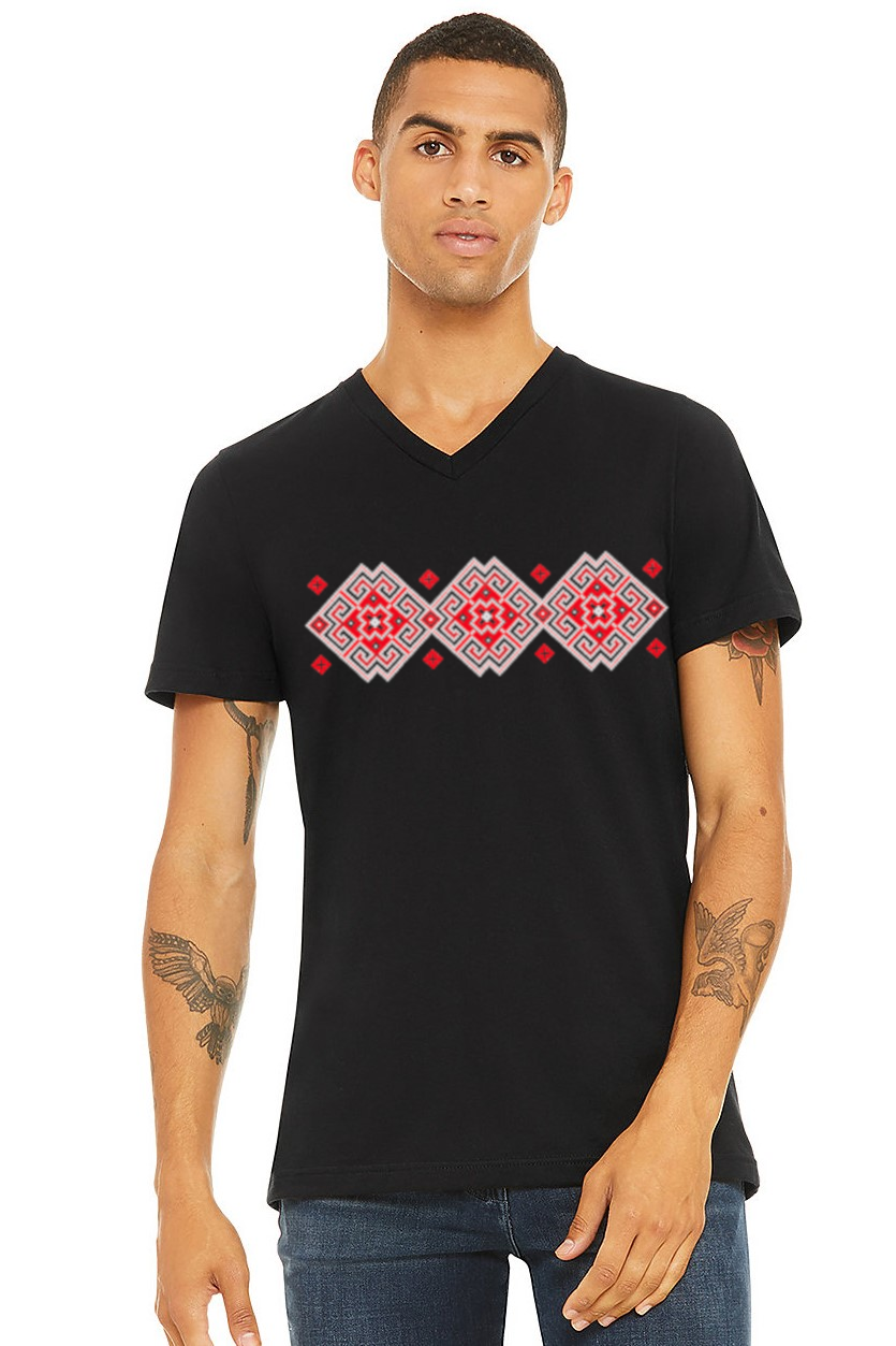 Adult v-neck t-shirt "Vortex" red