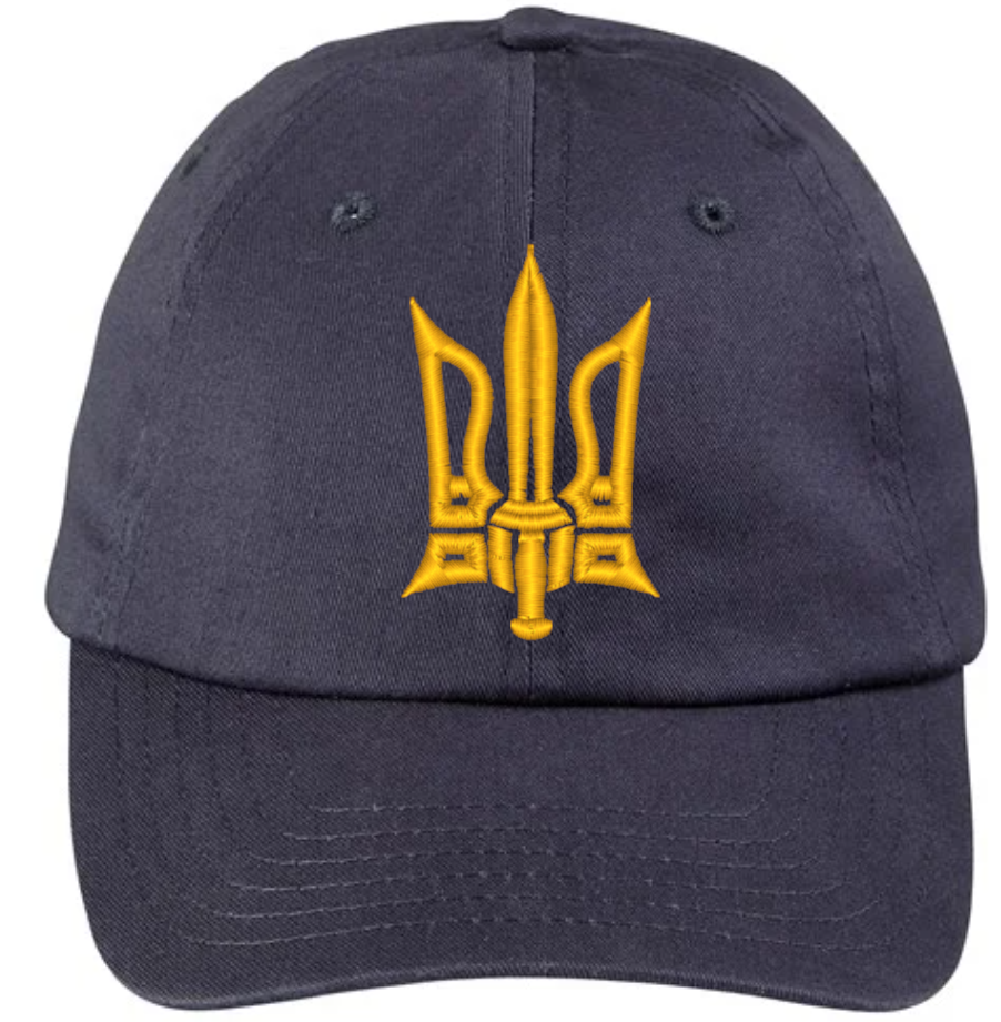 Ukraine Tryzub Baseball Cap - Black Proud Ukrainian Symbol Hat, Adjustable - View #13