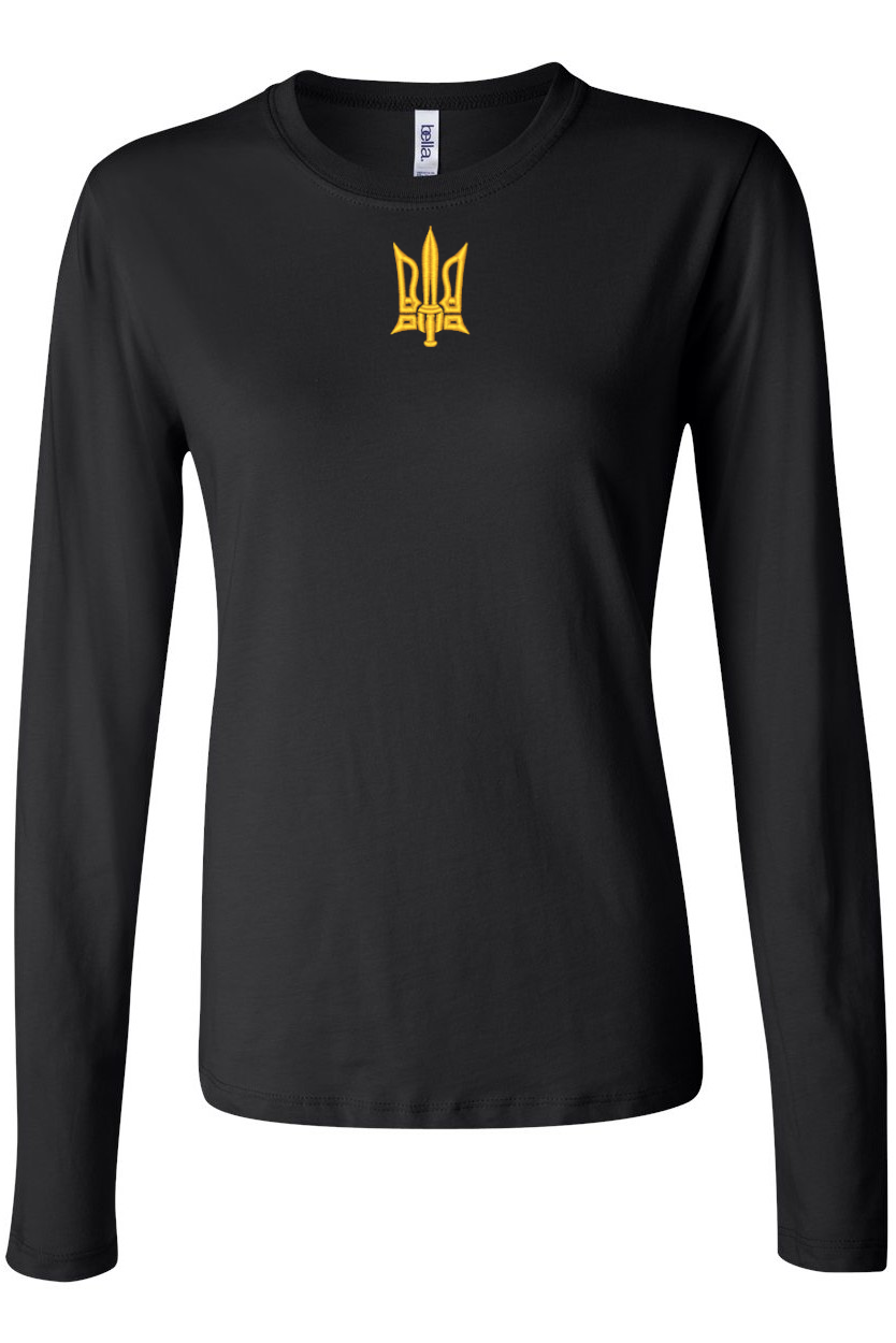 Female long sleeve embroidered top "Tryzub"
