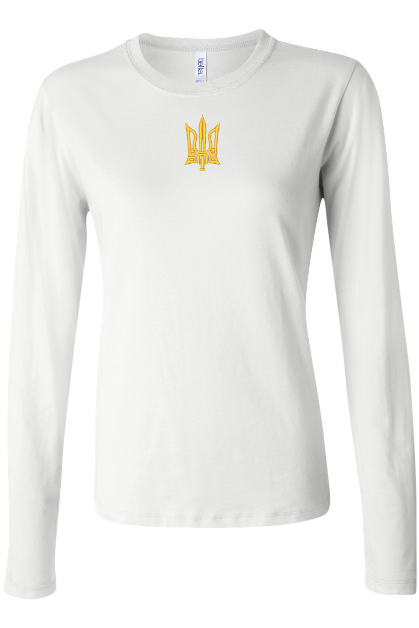 Female long sleeve embroidered top "Combat Tryzub"