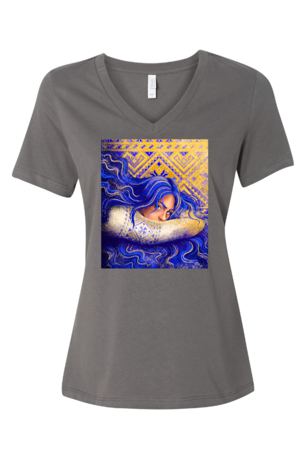 Female fit v-neck t-shirt "Nezlamna"