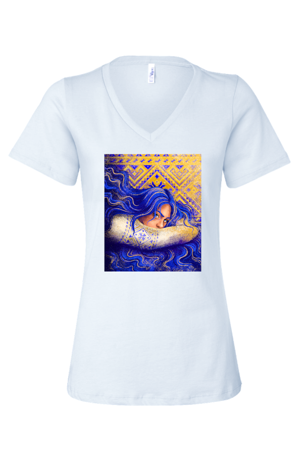 Female fit v-neck t-shirt "Nezlamna"