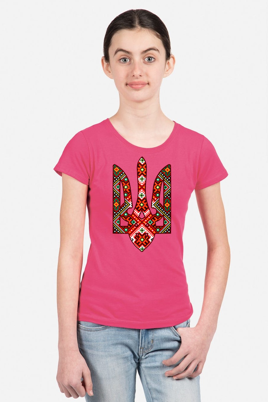 Girl's t-shirt "Etno Tryzub"