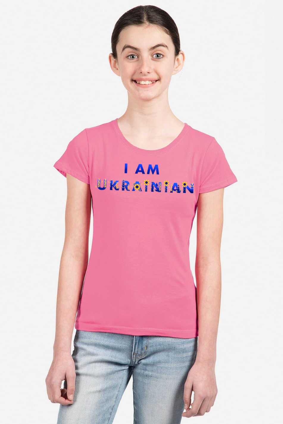 Girl's t-shirt "I AM UKRAINIAN"
