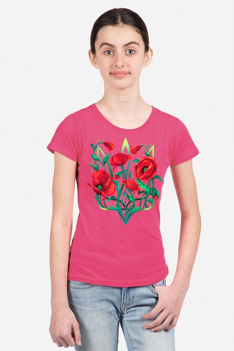 Girl's t-shirt "Poppy Tryzub"