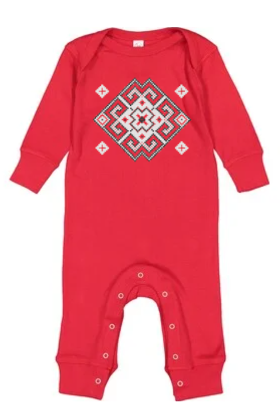 Baby Onesie bodysuit "Vortex" red