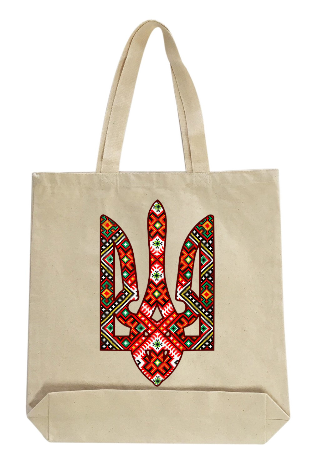 Canvas Tote Bag with Ukrainian print