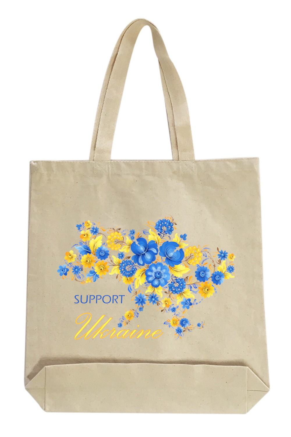 Canvas Tote Bag with Ukrainian print