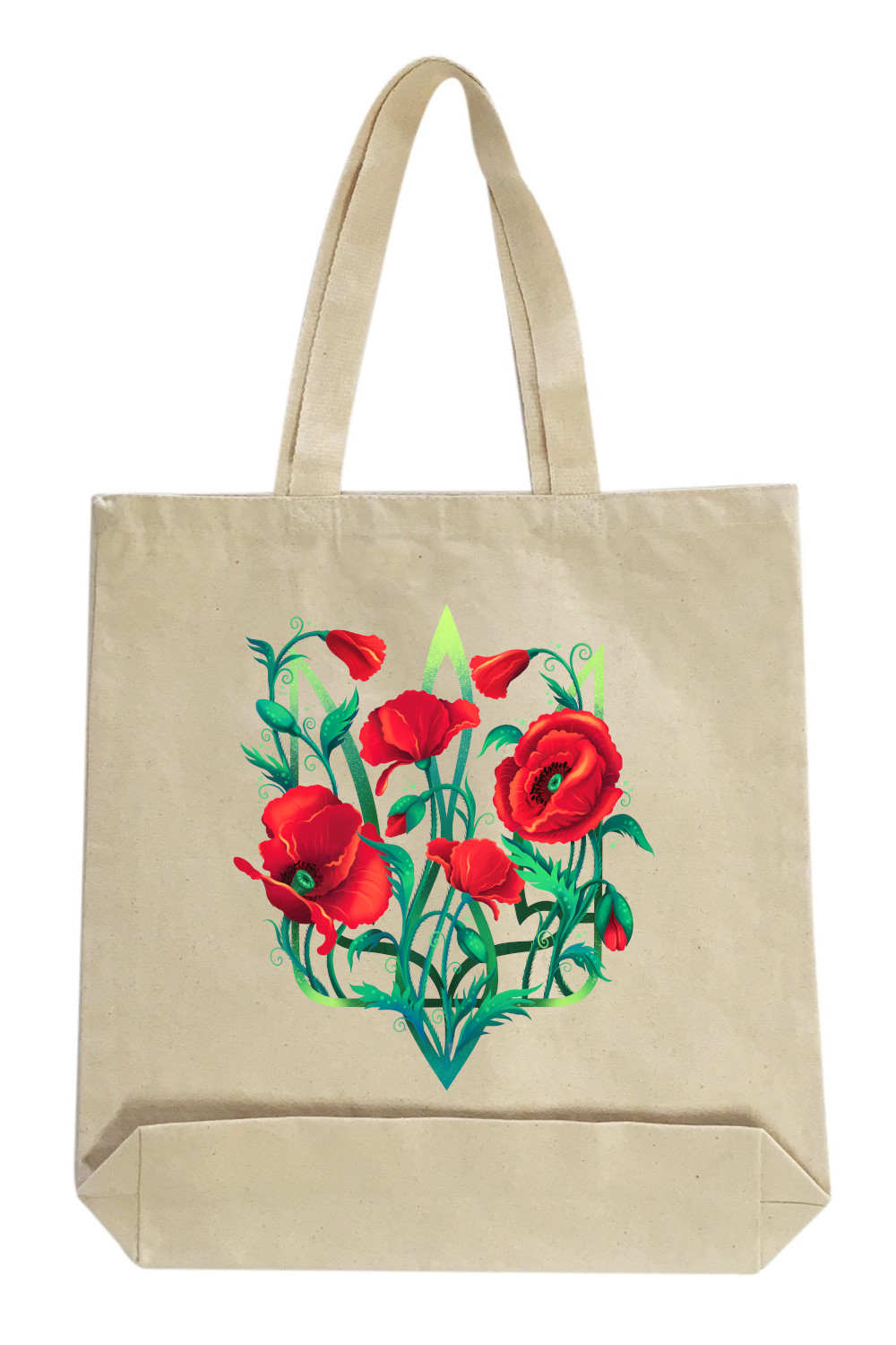 Canvas Tote Bag with Ukrainian print