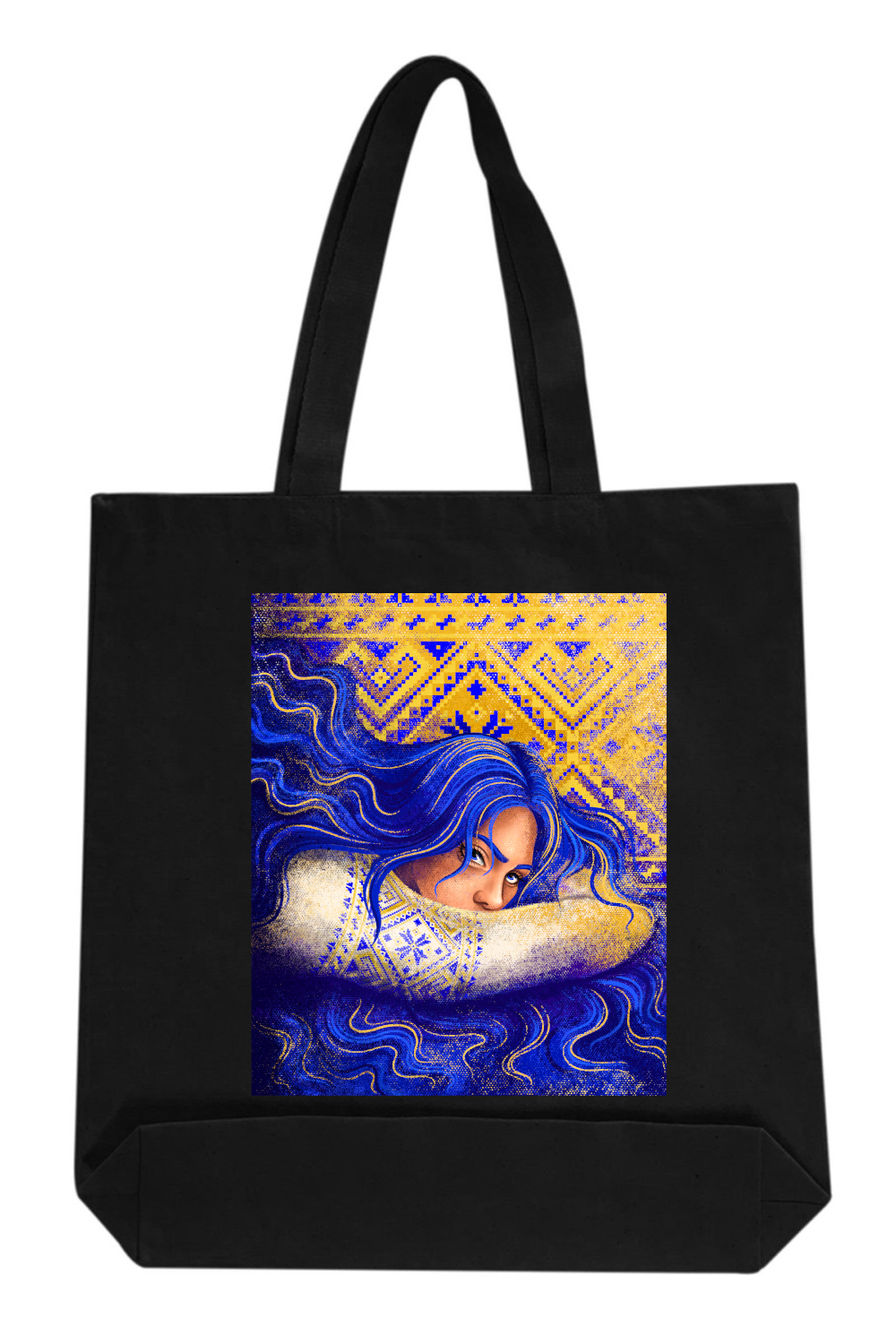 Canvas Tote Bag with Ukrainian print