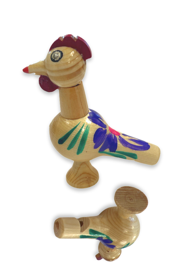 Artisan crafted Ukrainian whistle toy-bird
