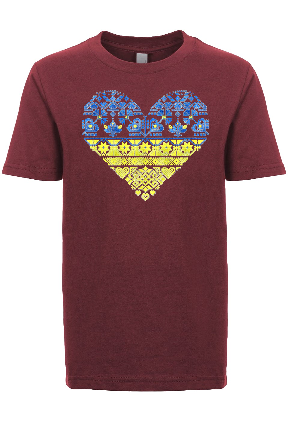 Kid's t-shirt "Blue and yellow heart"