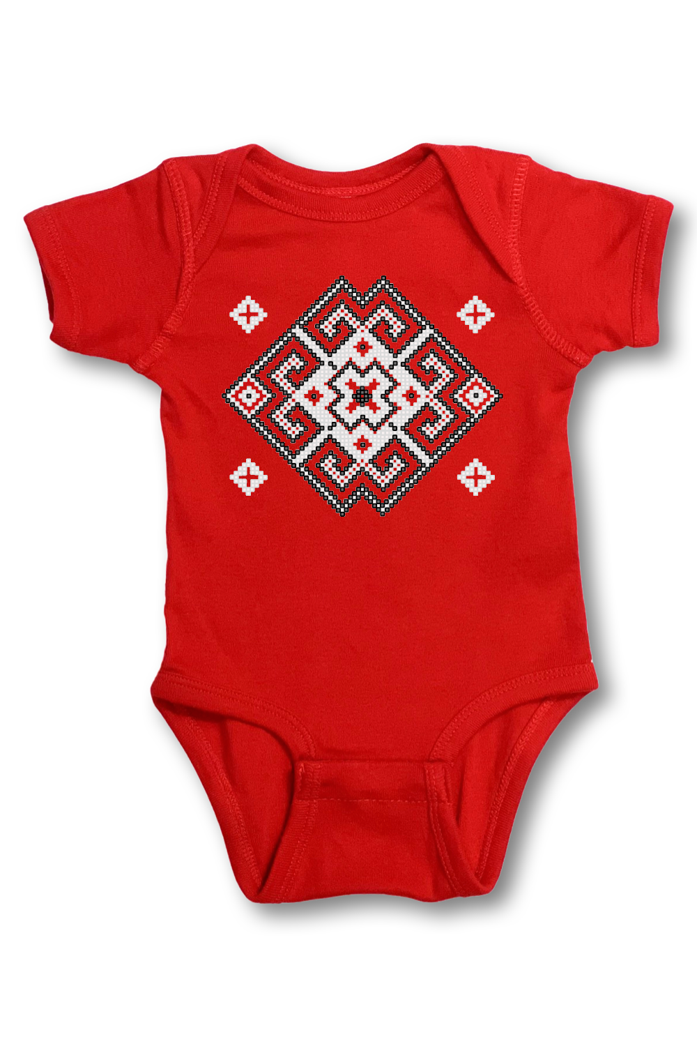 Infant onesie "Vortex" red