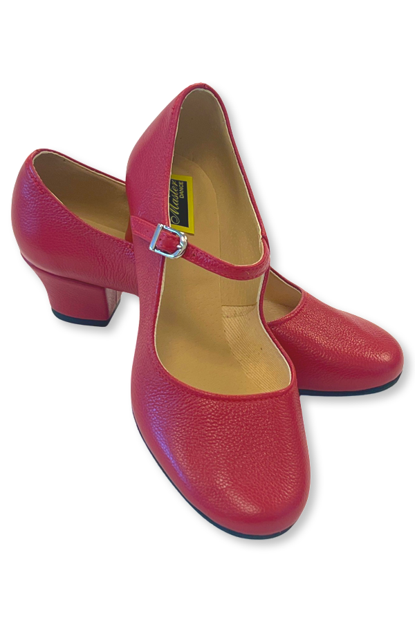 Ukrainian red dancing shoes with split sole. Women's, girl's