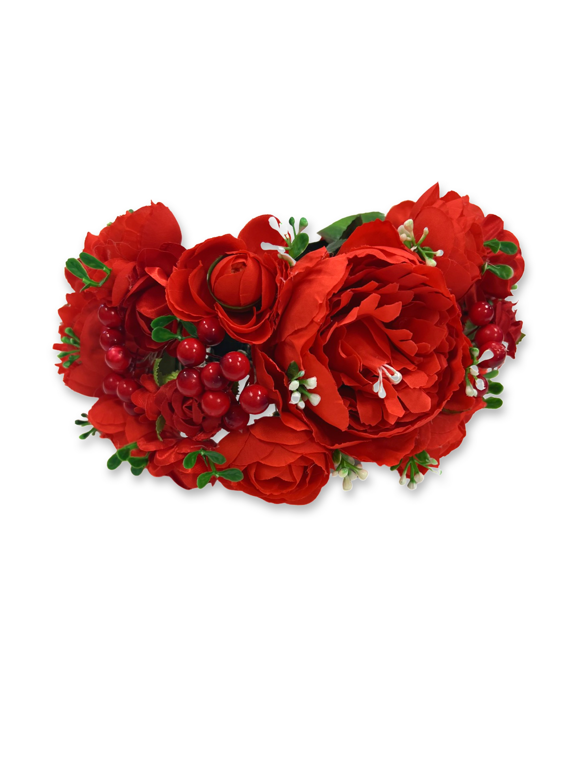 Stage Headband "Red Peony bouquet"