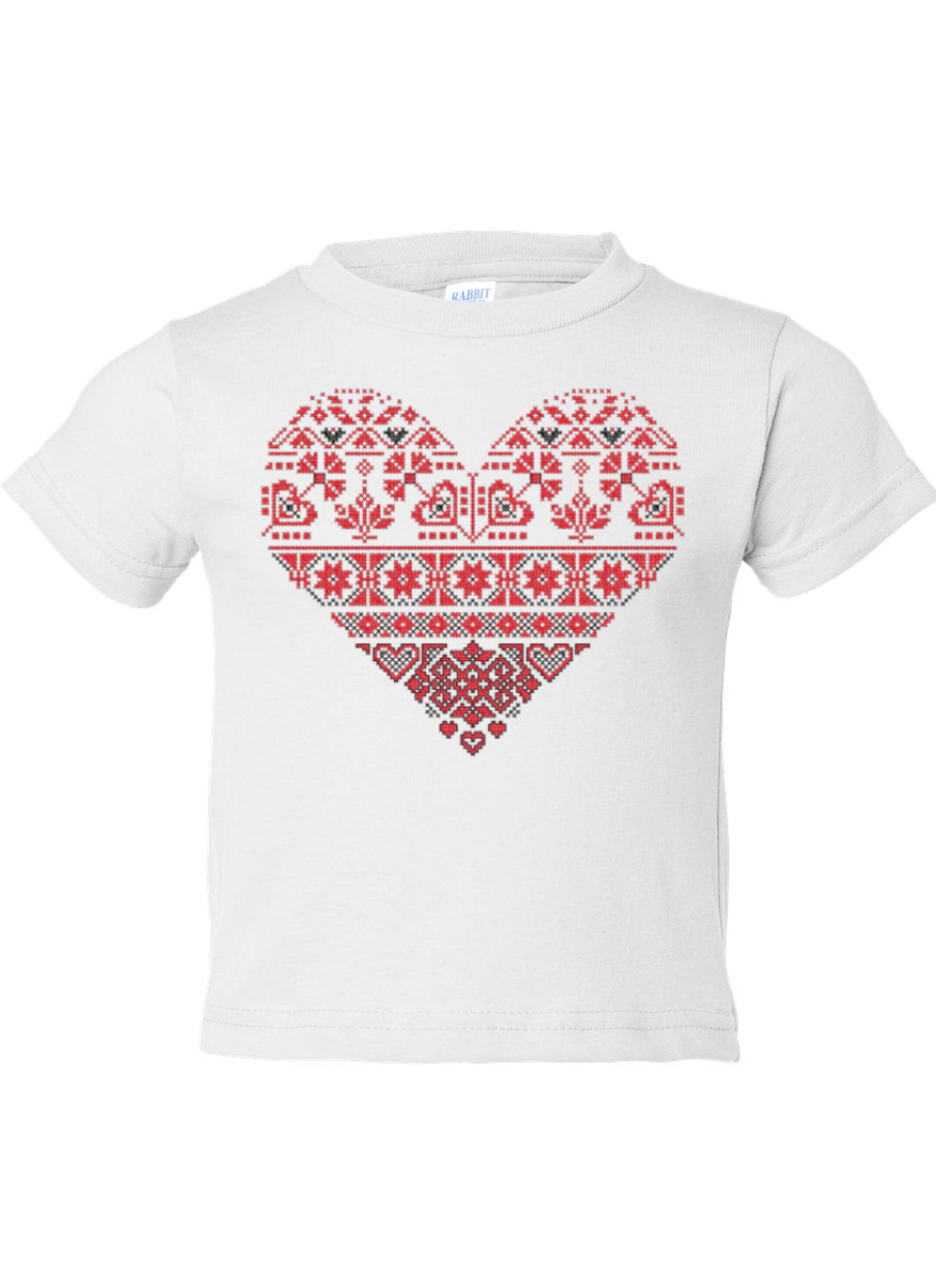 Toddler t-shirt "Red and black heart"