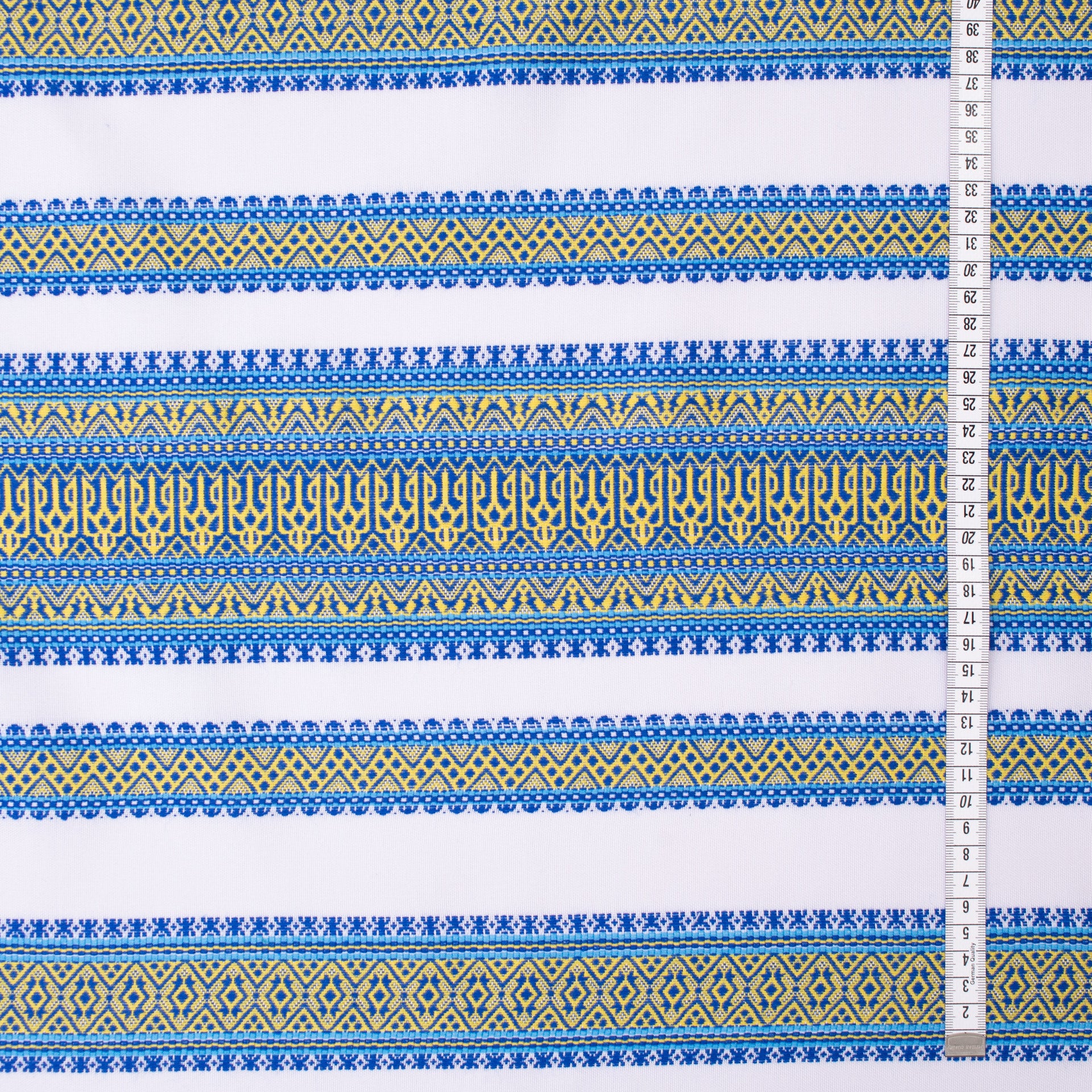 Ukrainian woven fabric "Tryzub" by yard