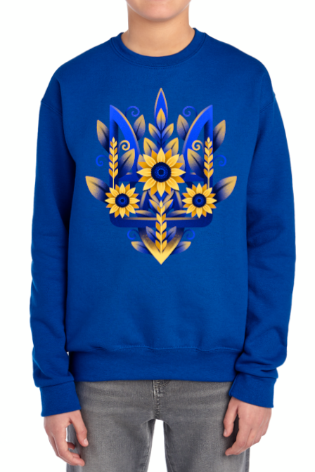 Kids' sweatshirt "Sunflower Tryzub"