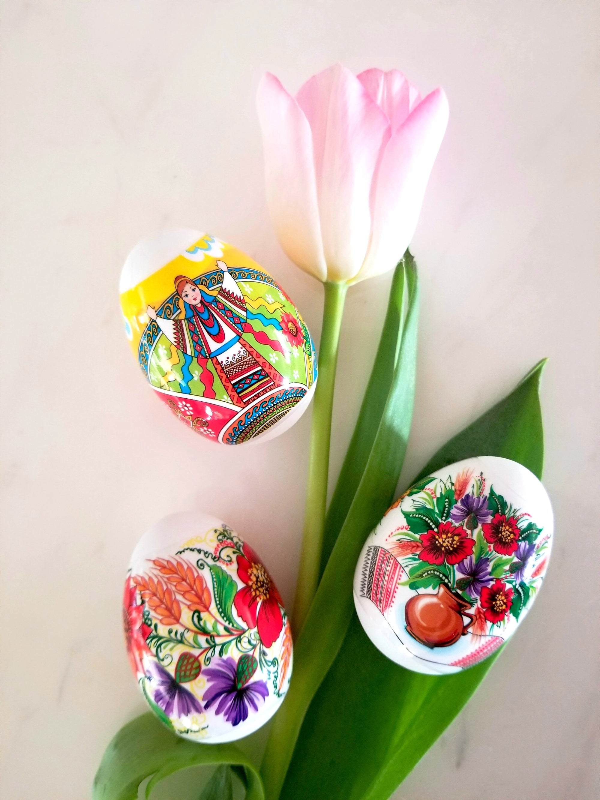 Easter egg decor "Pysanka" Set of 7. Ukraine