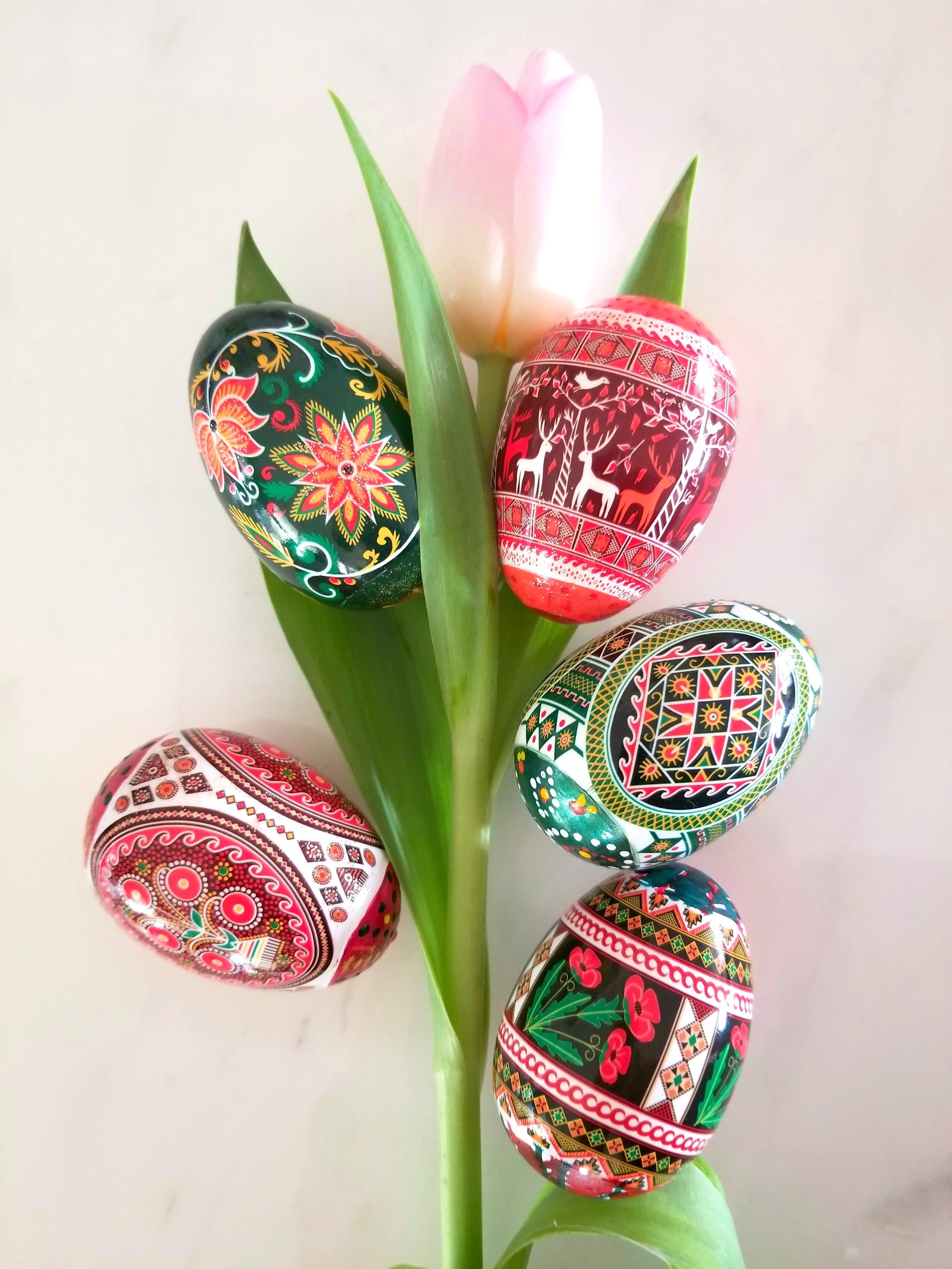 Easter egg decor "Pysanka" Set of 7. Vyshyvanka 3