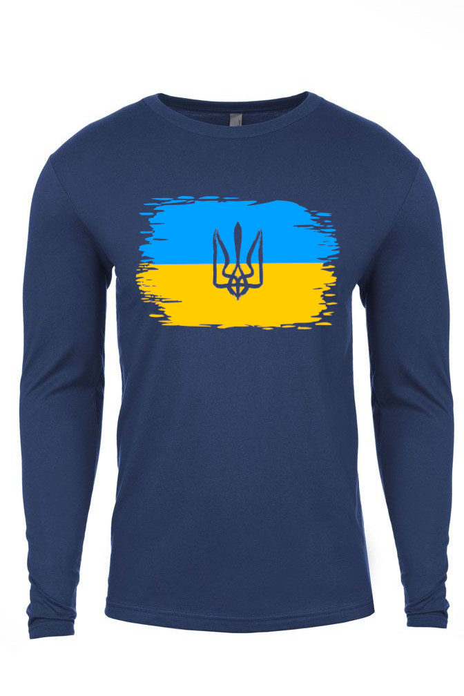 Adult long sleeve shirt "Ukrainian flag"