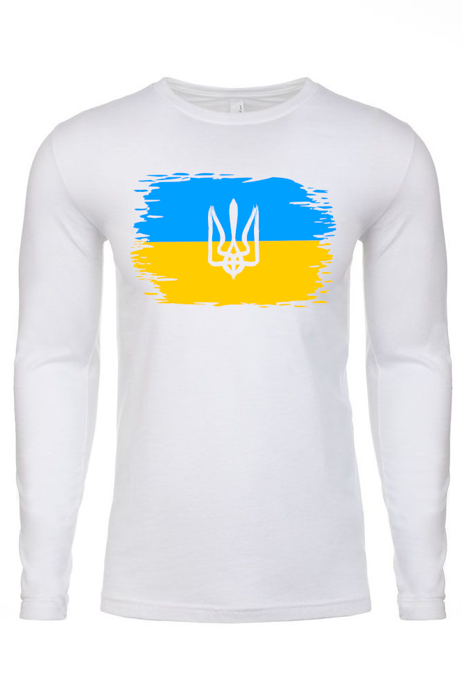 Adult long sleeve shirt "Ukrainian flag"