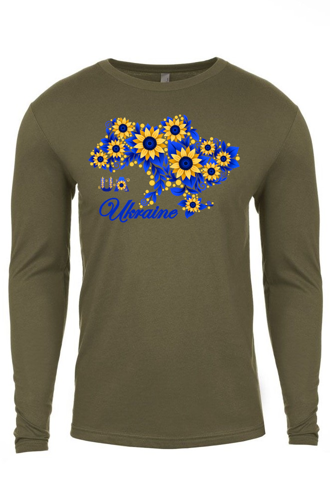 Adult long sleeve shirt "Sunflower Ukraine"