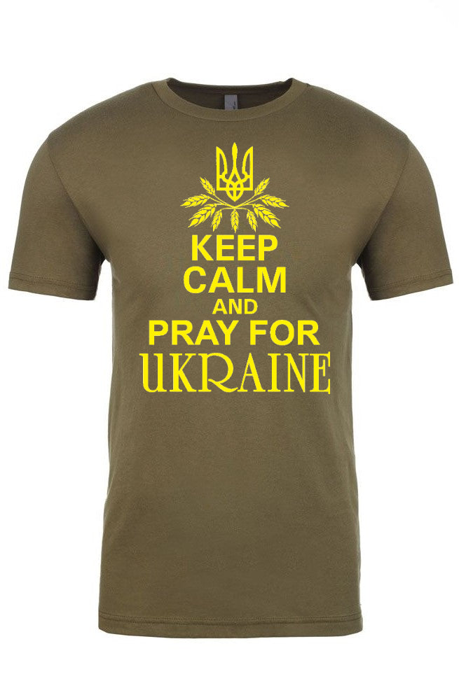 Adult t-shirt "Keep calm and pray for Ukraine"