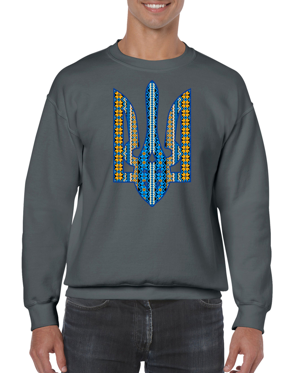 Adult unisex sweatshirt "Ornate Tryzub"