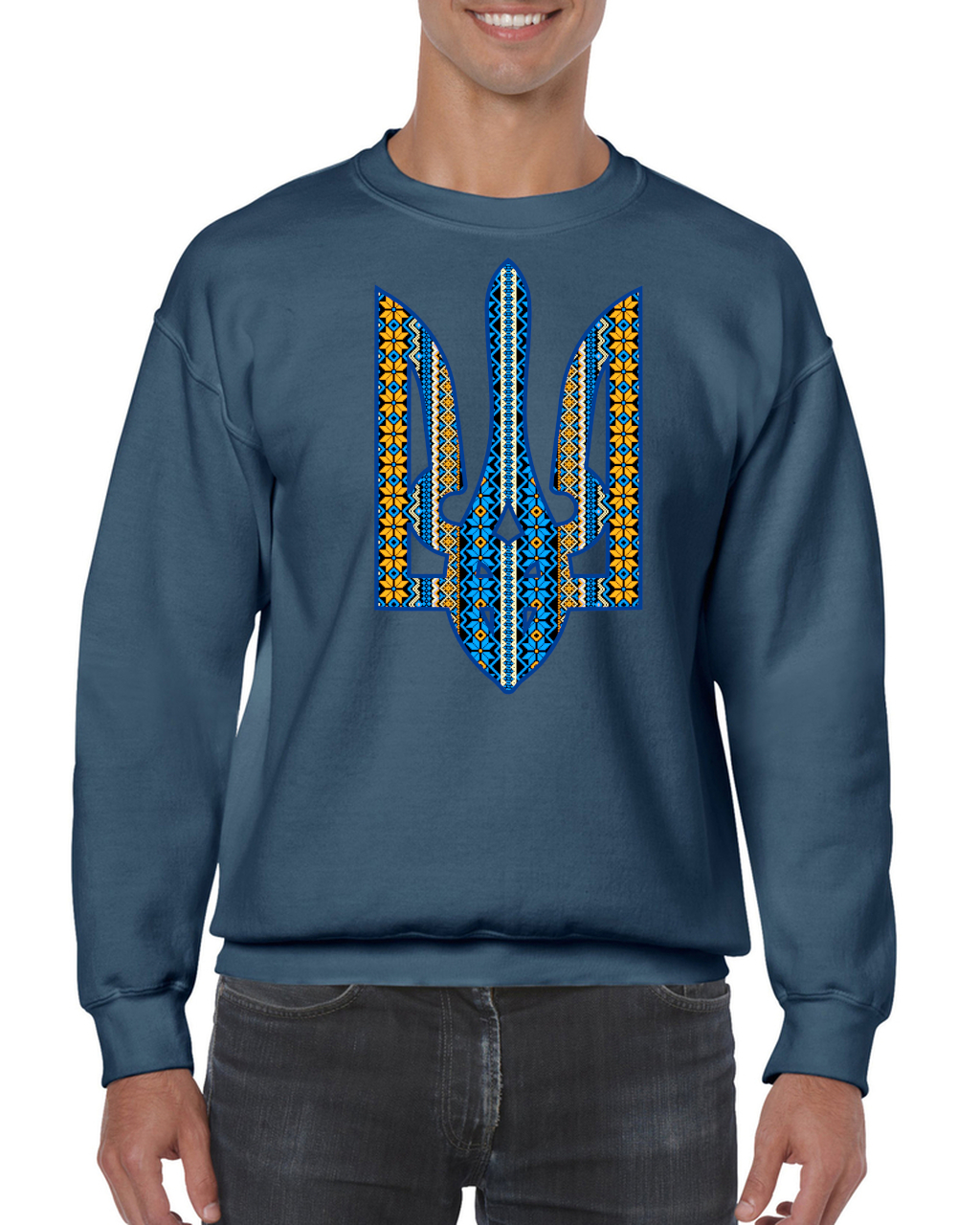 Adult unisex sweatshirt "Ornate Tryzub"