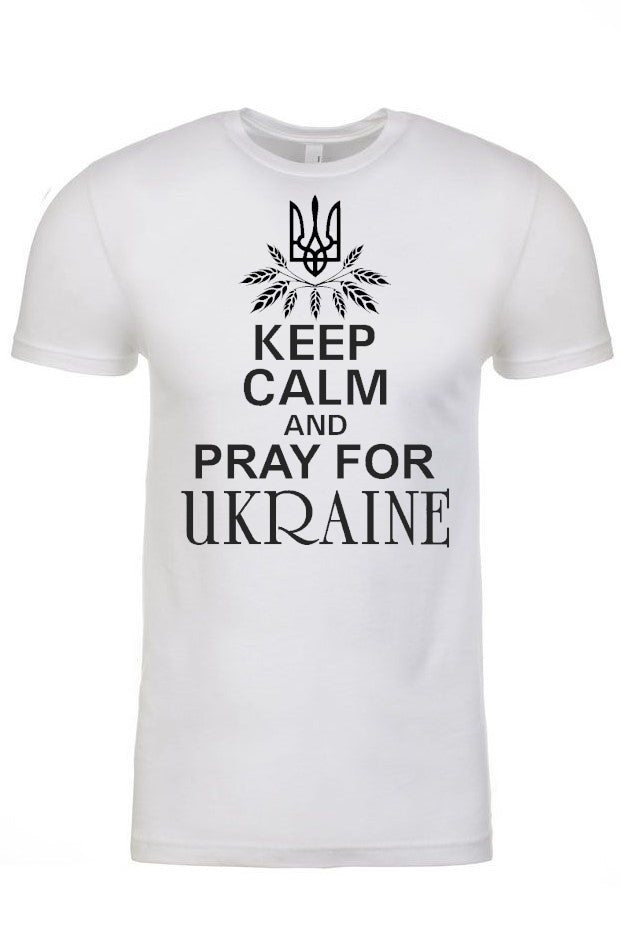 Adult t-shirt "Keep calm and pray for Ukraine"