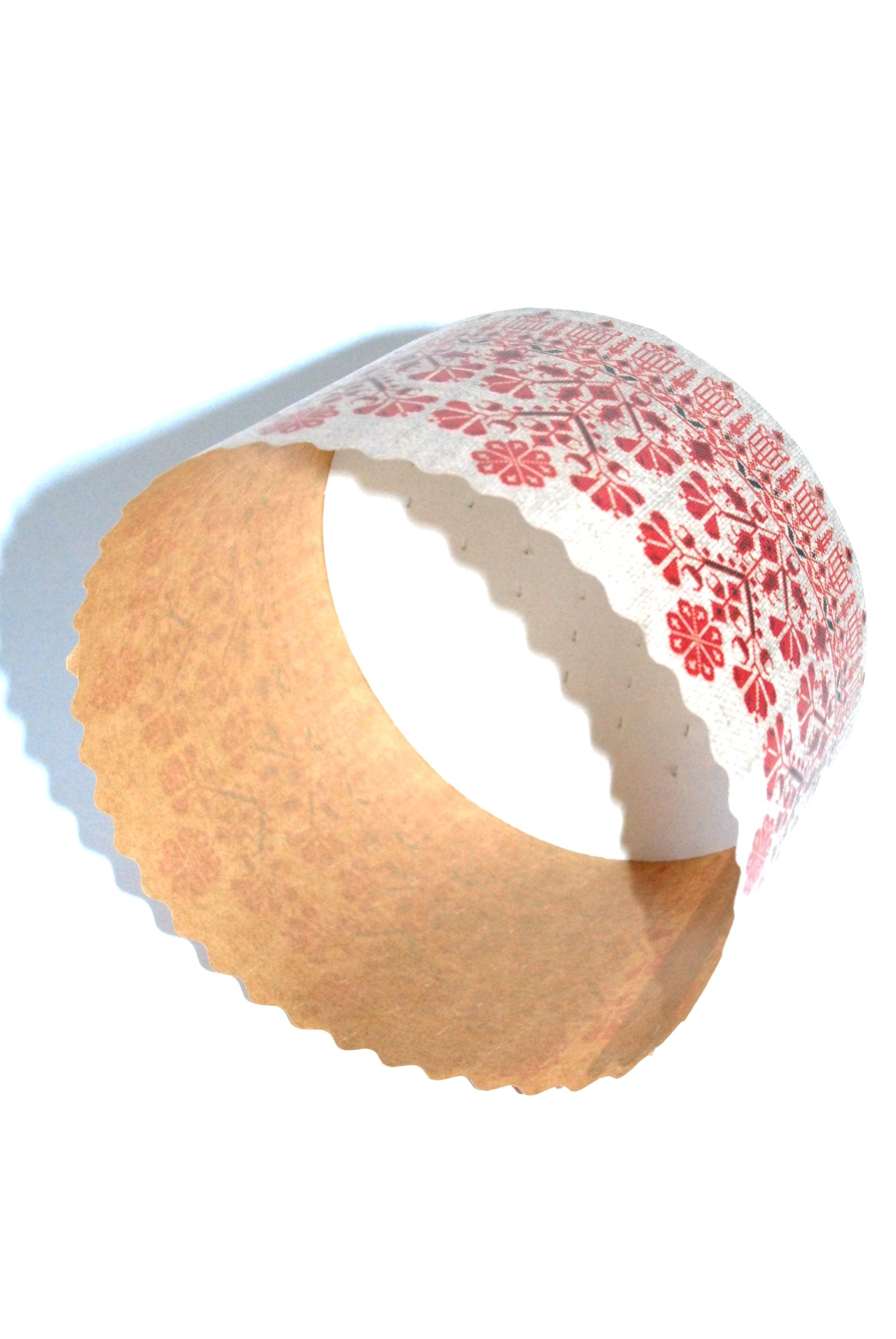 Easter bread baking paper form. Red