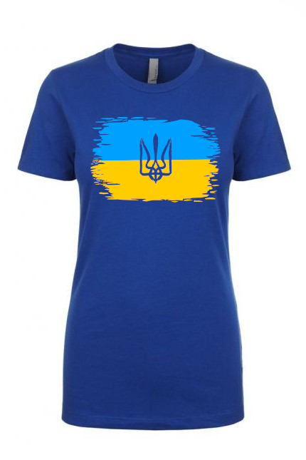 Female fit t-shirt "Ukrainian Flag"