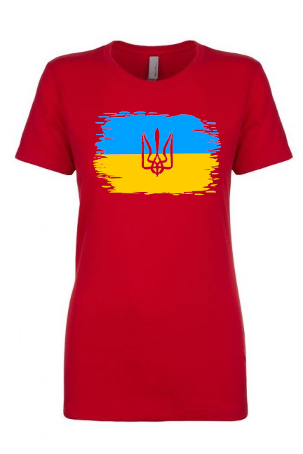 Female fit t-shirt "Ukrainian Flag"