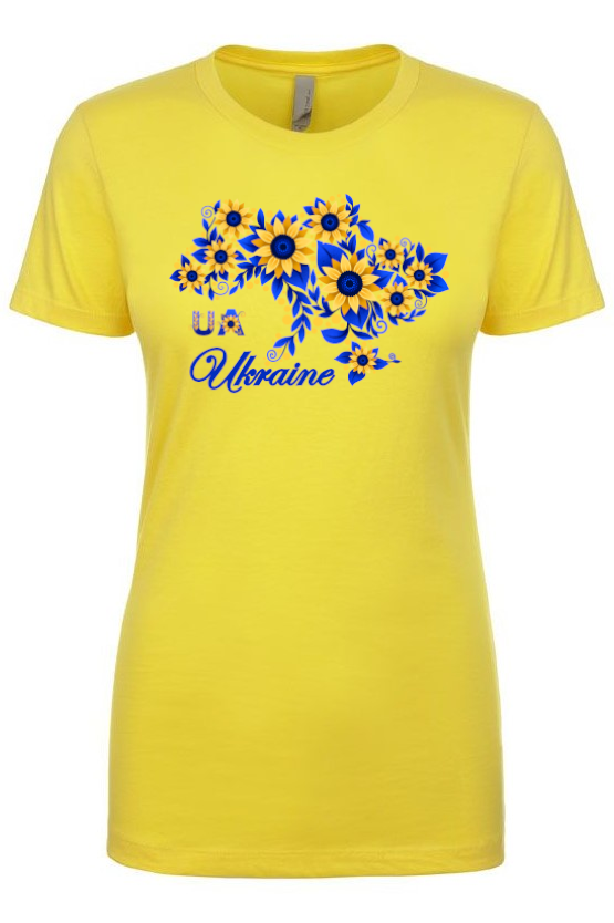 Female fit t-shirt "Sunflower Ukraine"
