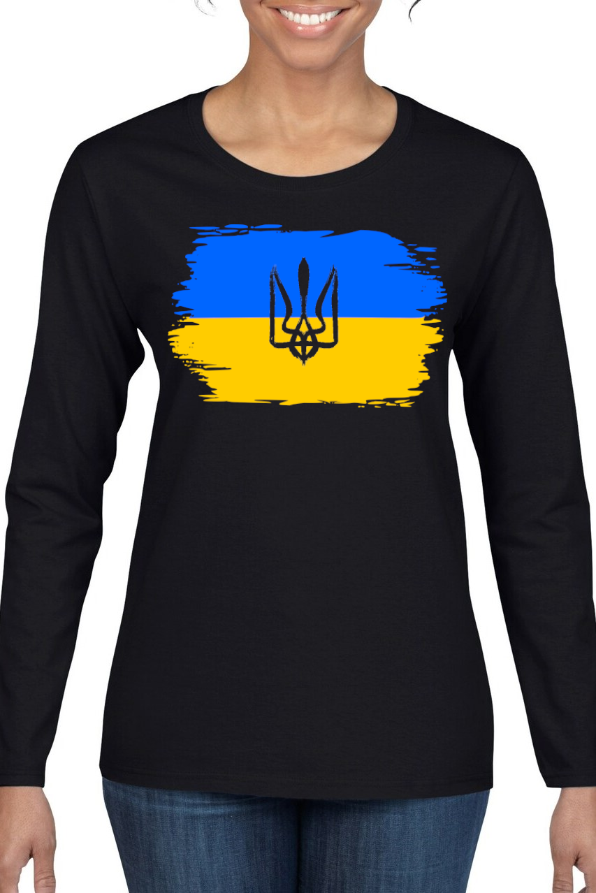 Ladies' long sleeve top "Ukrainian Flag"