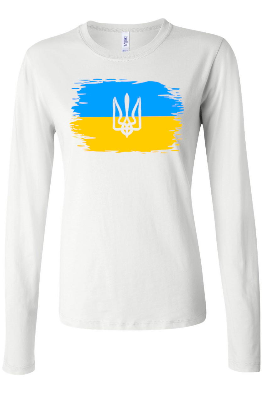 Female long sleeve top "Ukrainian Flag"