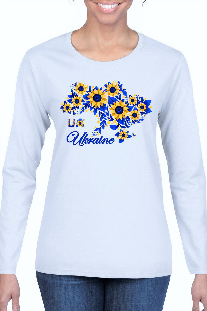 Ladies' long sleeve top "Sunflower Ukraine"