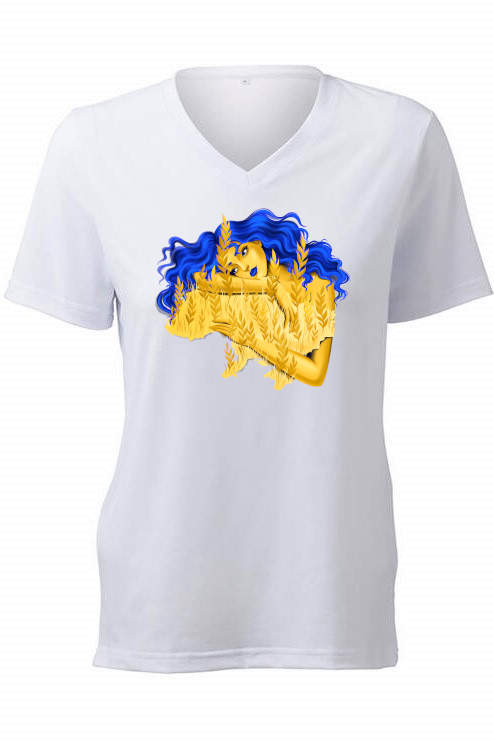 Female fit v-neck t-shirt "Berehynia"
