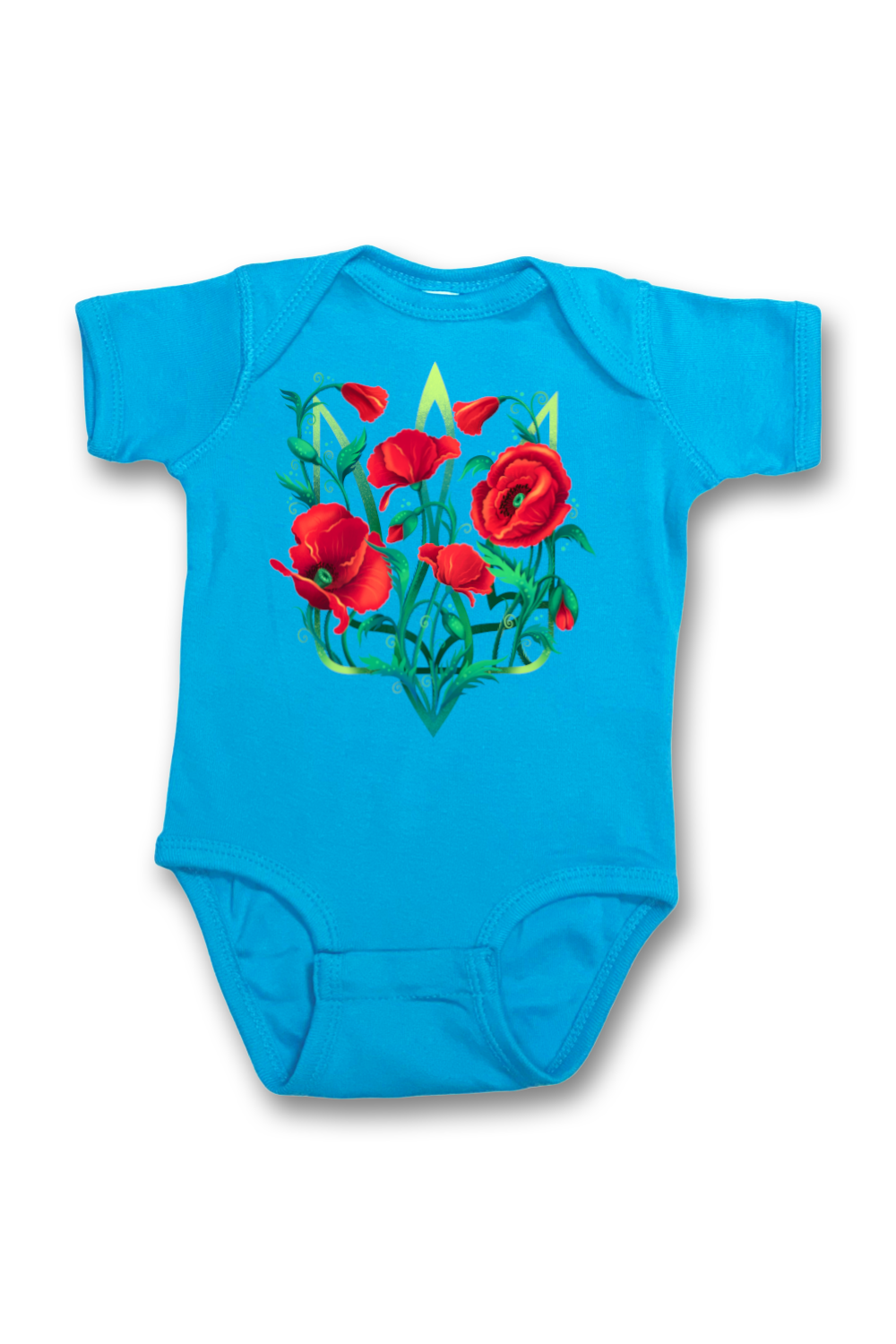 Infant onesie bodysuit "Poppy Tryzub"